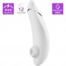 Бесконтактный клиторальный стимулятор WOMANIZER PREMIUM белый/хром + Подарок WZ09JB0100