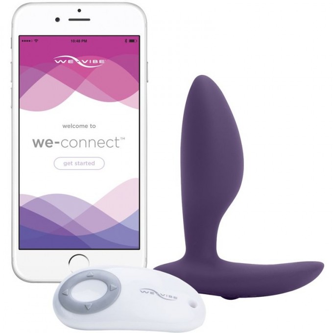 Вибровтулка анальная WOMANIZER We-Vibe Ditto фиолетовая + Подарок SNDTSG4